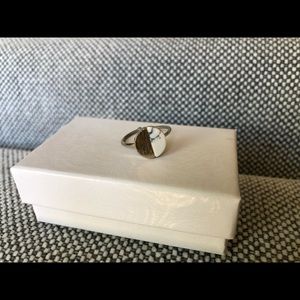 Copper & Marble Circle Ring